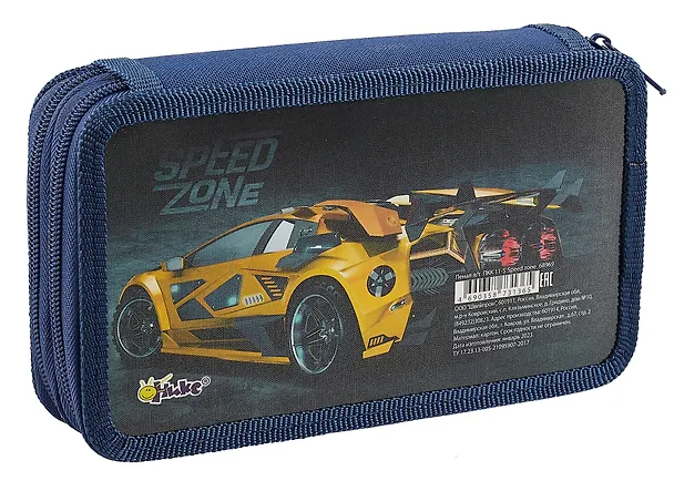 Пенал 2отд. "Speed zone" 19*11, молния, ламинат 3037752 — 2