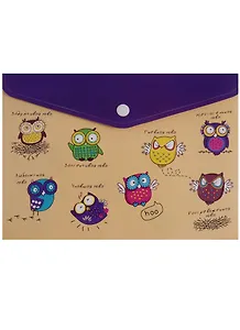 Папка-конверт на кнопке "Совы"