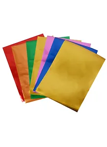 Бумага цветная 05цв 05л А4 металлизированная, с рисунком, 60г/м2, пл.уп., подвес, Феникс