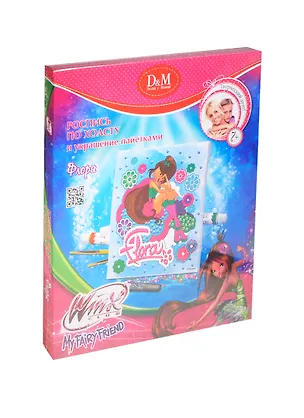 Набор для росписи по холсту с пайетками Флора (Winx Club) (53919) (25х30см) (Делай с мамой) (7+) (коробка) 2419682