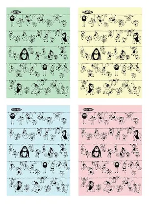 Тетрадь в клетку Marker Arte, "Много диких обезьян", А4, 60 листов 320155