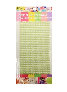 Стразы полужемчужины на подвесе с напылением, 540 шт, 4 мм, салатовые