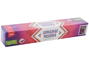 Алмазная мозаика 21х30 см "Оленёнок в цветах"