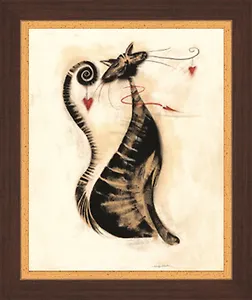 Картина Кошка с сердцами (PC1122) (24х30)