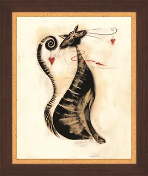 Картина Кошка с сердцами (PC1122) (24х30) 2392198