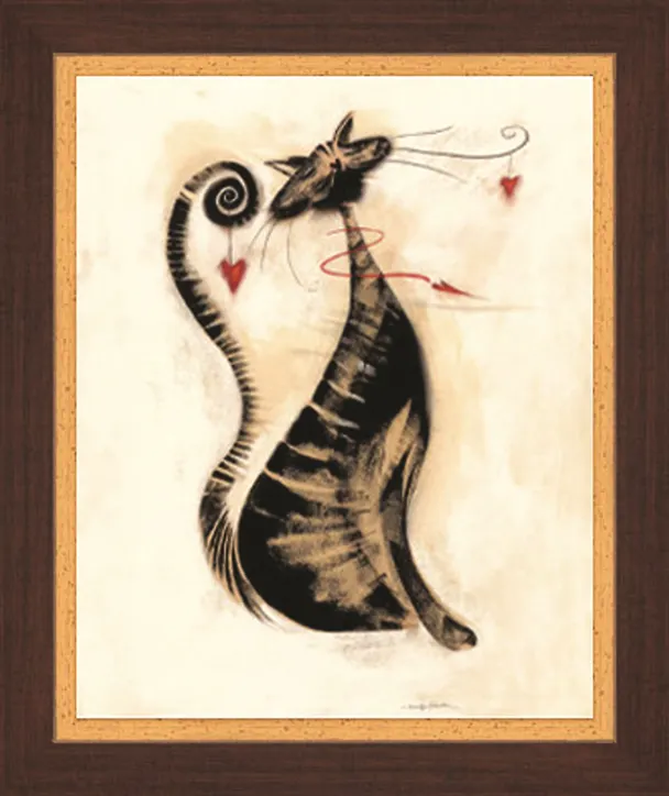 Картина Кошка с сердцами (PC1122) (24х30) 2392198 — 1