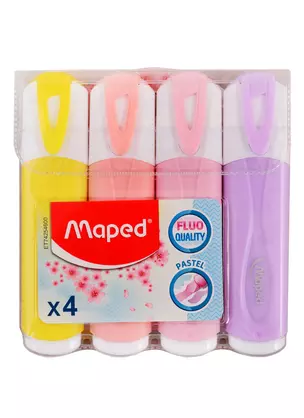 Текстовыделители Maped, Fluo Peps Pastel, 4 цвета — 254031 — 1