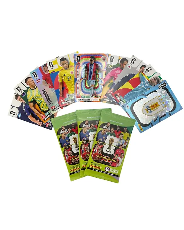 Набор коллекционных наклеек и карточек "Чемпионат мира FIFA World Cup 2026", PANINI WORLD CUP 2026 TCG (набор из 3 пакетиков карточек + 1 карточка Limited Edition), 25 штук в наборе 3161829 — 12