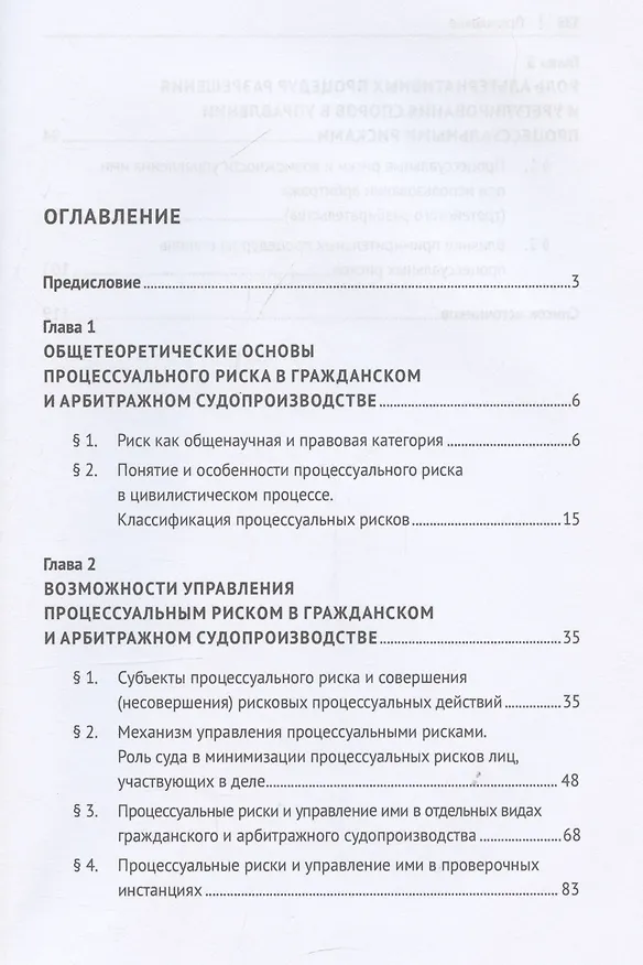 Книга Процессуальный риск в гражданском и арбитражном судопроизводстве. Монография () — 3