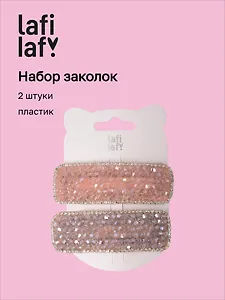 Набор заколок (розовая, фиолетовая) (2шт) (пластик) (12-253004-С25) (Lafilaf)