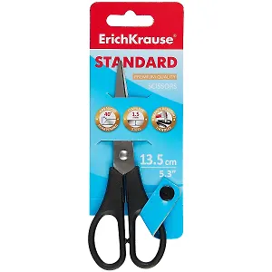 Ножницы 135мм "Standard" черные, блистер