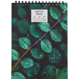 Скетчбук А4 60л "SKETCHBOOK. Микромир" белый офсет, 100г/м2, тв.обложка, евроспираль