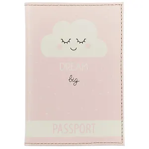 Обложка для паспорта Dream big (Облачко) (кожа) (ПВХ бокс) (ОК2018-17)
