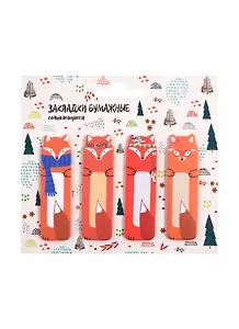 Закладки самоклеящиеся "Foxes in forest"