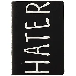 Записная книжка А6 32л кл. "HATER", тонир. внутр. блок, сшивка