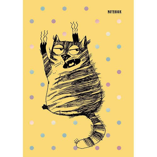 Записная книжка, Эксмо А6 (110*145) 96л. Книги для записей Графика. Черный кот твердая обложка КЗФ6962433 337289 — 1