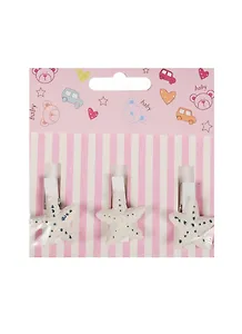 Набор прищепок декоративных, 3 шт, полистоун,звезда морская