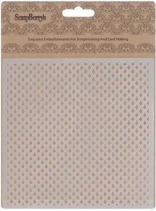 Трафарет, Капельки 15,2*15,2см толщина 0,15мм 2533107