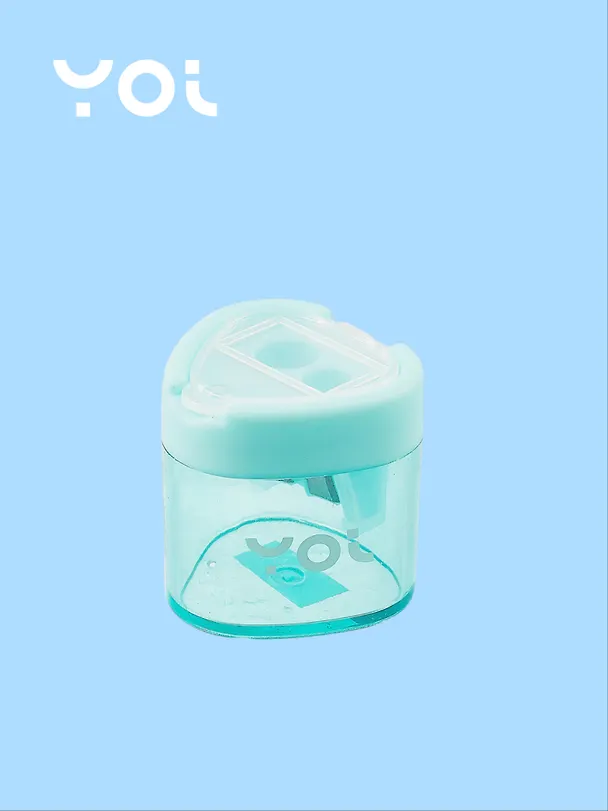 Точилка «Пастельная», 2 отверстия, пластик, Yoi, с контейнером, в ассортименте 262459 — 4