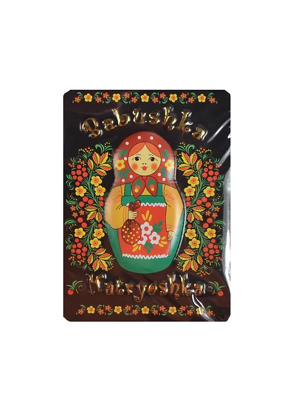 Магнит Матрешка на черном фоне (025-1-34AS-F-BL) 2381129 — 1