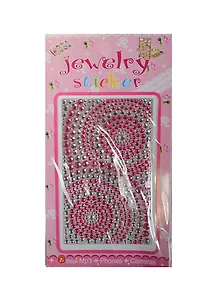 Набор д/творчества Стразы литые д/телефона Jewelry sticker бело-розовые круги 1461-1/8