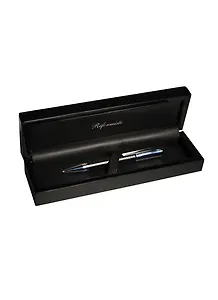 Ручка подарочная шариковая "Reformiste", корпус черн. с серебр. зигзагообр. гравир., стержень син.цв., в коробке, Protege