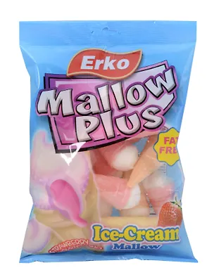 Маршмеллоу Erko Мороженное  с начинкой клубника, 90г 3094603