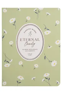 Записная книжка «Posy» А6, 32 листа в клетку, зеленый, скрепка, Be Smart