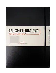 Книга для записей A4+ 117л кл. "Master" тв.обл., черный, Leuchtturm1917