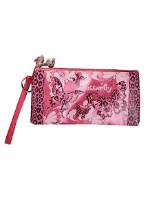 Пенал-косметичка 1отд. "МОДНЫЕ БАБОЧКИ" 20*10,5см, атлас с запечаткой, фигурная собачка "сердечко", Феникс