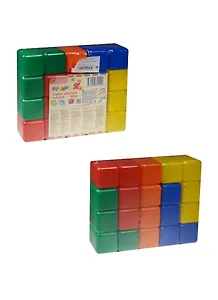 Набор цветных кубиков (1200603) (20шт.) (4х4см) (пластмасса) (1+) (упаковка)