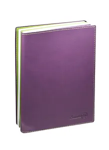 Тетрадь 160л "Сopybook" двойная, фиолетово-салатовая, мягк.переплет, иск.кожа, Escalada