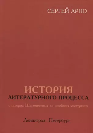 История литературного процесса от дворца Шереметевых до швейных мастерских. Ленинград-Петербург — 2951722 — 1