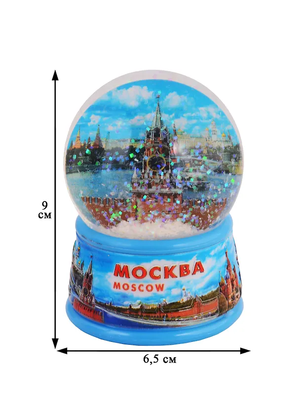 Шар пластиковый Москва. Спасская башня 65мм (095-65-21) 2760687 — 2