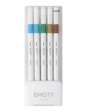 Линеры 05цв "EMOTT. Island Color" 0,4мм, пласт.уп., UNI 3121619