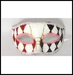 Карнавальная маска "Фиеста" (22538) (с атласной лентой) (Феникс-Презент)