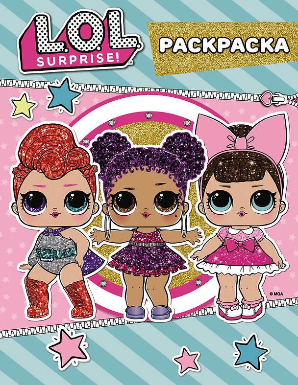 Книга L.O.L. Surprise. Цветная раскраска (голубая) (глиттер) () — 1