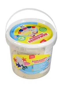 LORI Дп-010 Домашняя песочница Морской песок (1кг) (набор для творч.) (3+) (ведро)