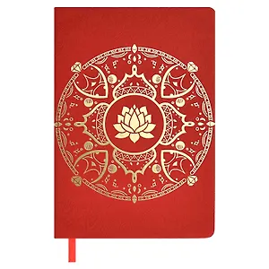 Ежедневник недат. А5 160л "Софт-тач. Арт-терапия" красный, кожзам, тв.переплет, тиснений фольгой, конгревное блинтовое тиснение, антистресс-раскраска, офсет, ляссе, подар.упаковка