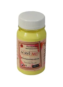 Краска акриловая "Акрил-Арт" стронциановая желтая,100мл,банка, Таир