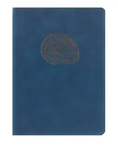 Книга для записей А5- 80л кл. "Vesper. Синий" иск.кожа, замша, тисн.фольгой, тонир.блок, скругл.углы, ляссе