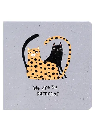 Записная книжка 170*170 40л нелин. "Silly", кот и леопард, мягк.переплет, скрепка 2897777