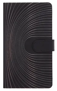 Ежедневник недат. А6+ 120л 110x190 "Тиволи" черный, кожзам, тв.переплет, тисн.фольгой, магнит.клапан, офсет, загругл.углы, справ.мат-лшы, ляссе, инд.уп