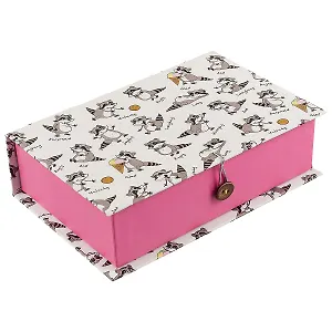 Шкатулка-книга с пуговицей картон S Raccoons Life (18,5х12х5см)