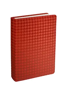 Ежедневник недат. А5 160л "Tweed" красный, иск.кожа, тисн."гусиная лапка", тв.переплет, поролон, ляссе, In Folio