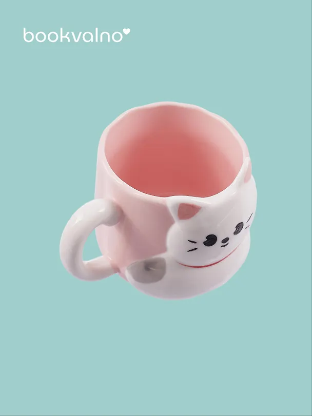 Кружка с ушками Кошка (керамика) (500мл) 3088906 — 3