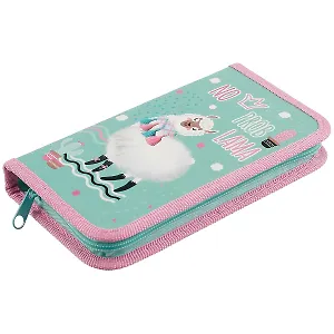 Пенал школьный 1отд. "No ProbLama" 19*11,5см, 3D лак