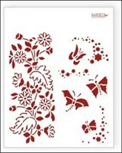 Трафарет пластиковый многоразовый Цветы (20х25) (Л-025)
