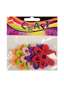 Набор для творчества Вырубки из фетра однослойные, цветочки, 5шт