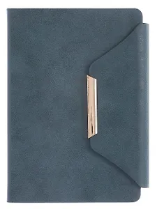 Ежедневник недат. А5 160л "Спилок делавэ" бирюзовый, кожзам, тв.переплет, офсет, металл.шильд, фольгир.срез, магнит.клапан, закругл.углы, справ.мат-лы, ляссе, инд.уп